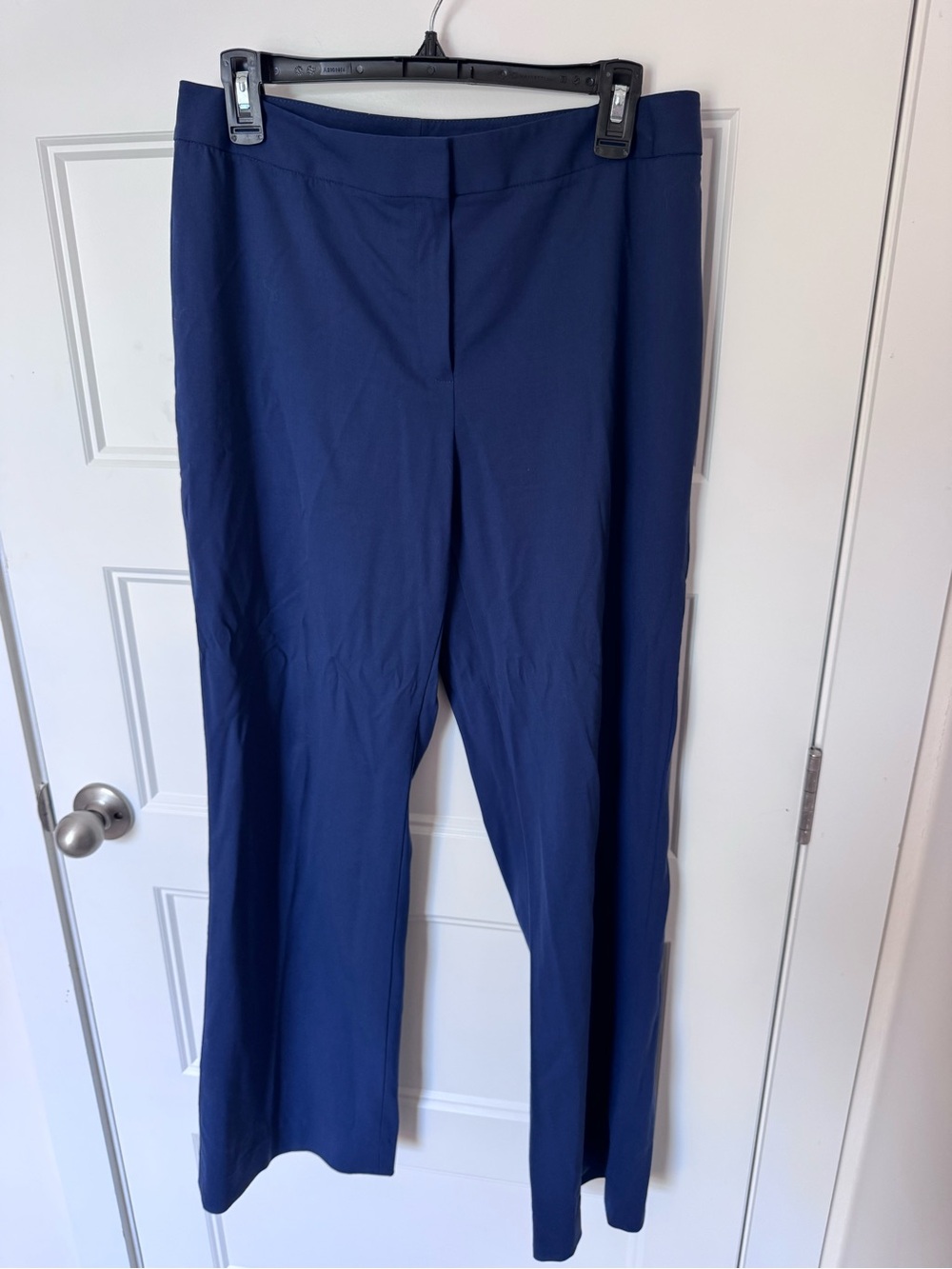 Lafayette 148 blue wool twill straight dress pants workwear luxury